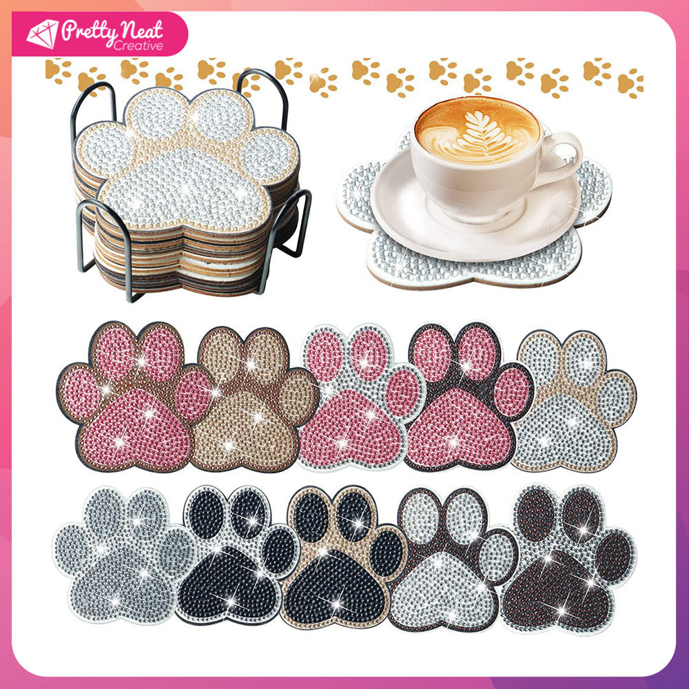DIY Cute Animal Diamond Painting Coaster Cup Special-Shaped Drill Point Drill