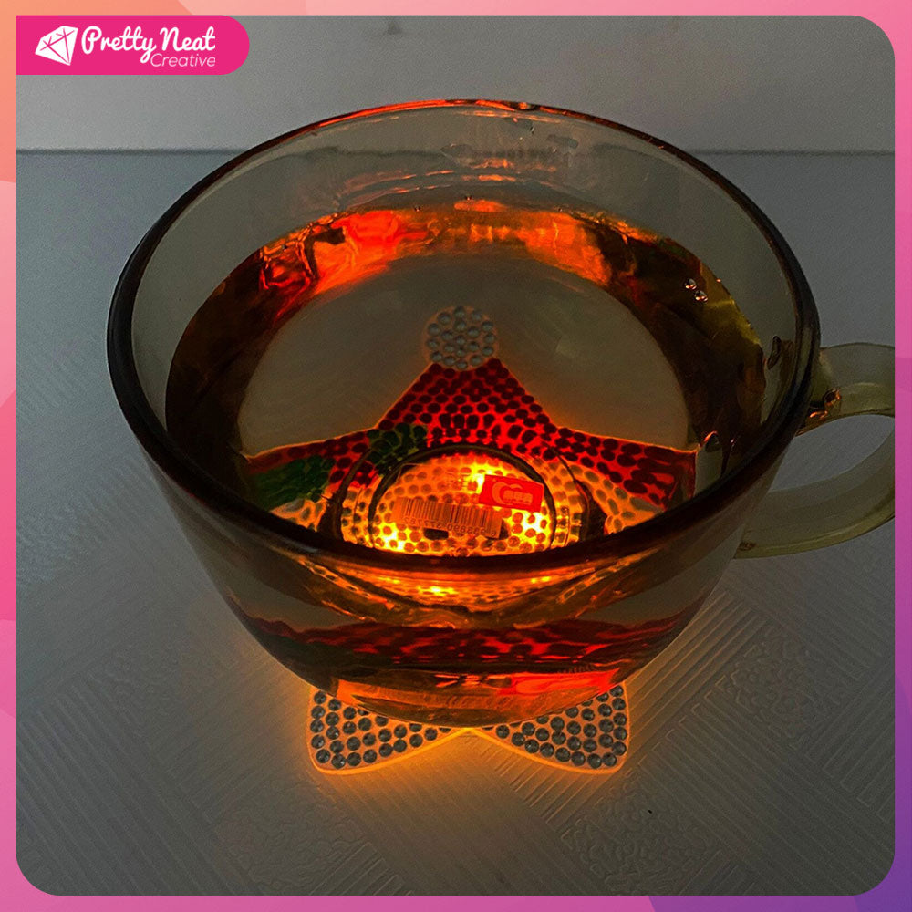 4Pcs Led Lighting Diamond Painting Star And Circle Coaster Special-Shaped Drill For Christmas Gift