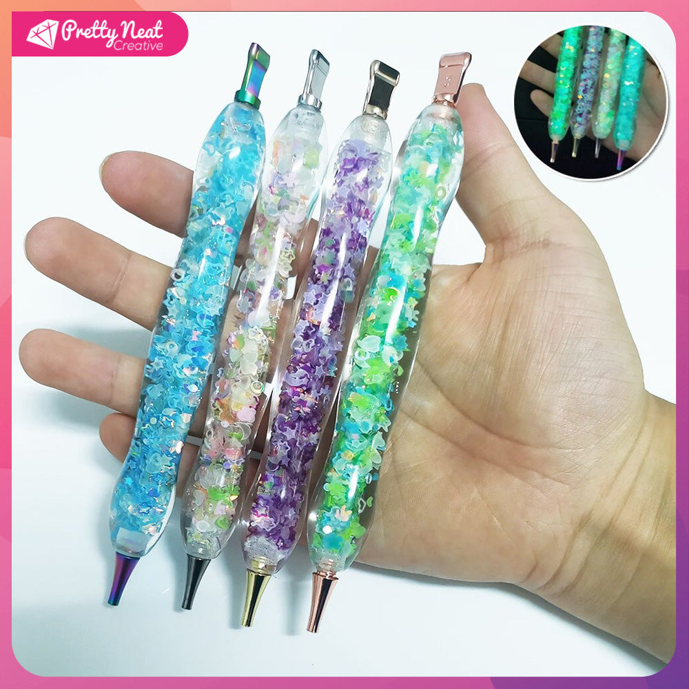 Luminous Special New Style Resin Pen With Metal Multi-placer Replacement Pen Heads Diamond Painting Pen Tool Point Drill Pens